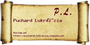 Puchard Lukrécia névjegykártya